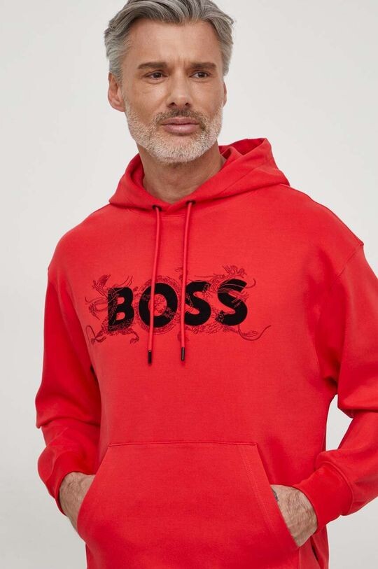 

Толстовка из хлопка Boss, красный