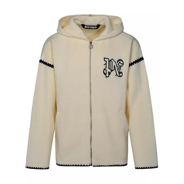 

Футболка sweater in white wool mix Palm Angels, бежевый