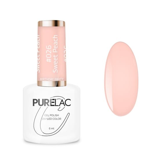 

Гибридный лак для ногтей — #026 Sweet Peach, 6 мл Purelac