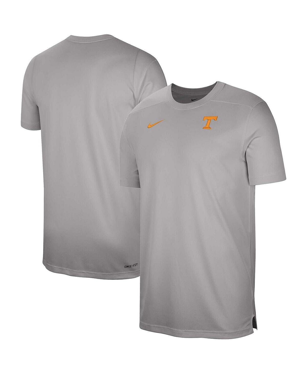 

Мужская серая футболка Tennessee Volunteers Sideline Coach Performance Top Nike, Серый