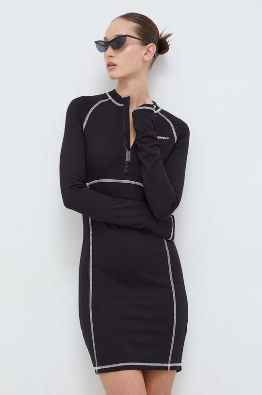 Джинсовое платье Карла Лагерфельда Karl Lagerfeld, черный