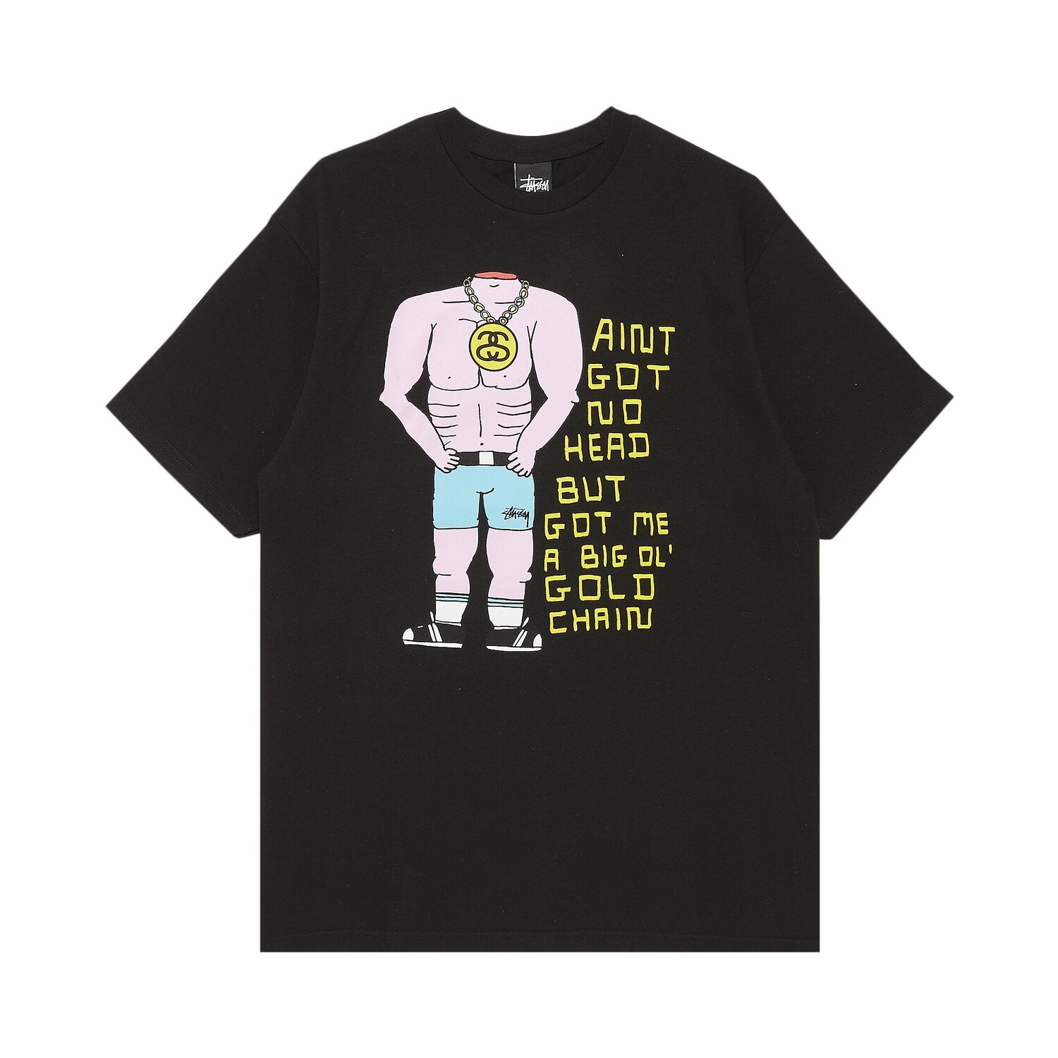 

Футболка Stussy Aint Got No Head, черная, Черный