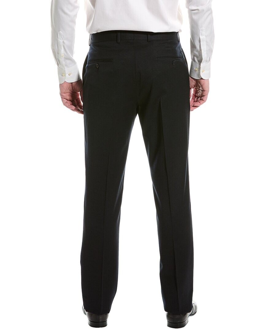 

Фланелевые шерстяные костюмные брюки Brooks Brothers, синий