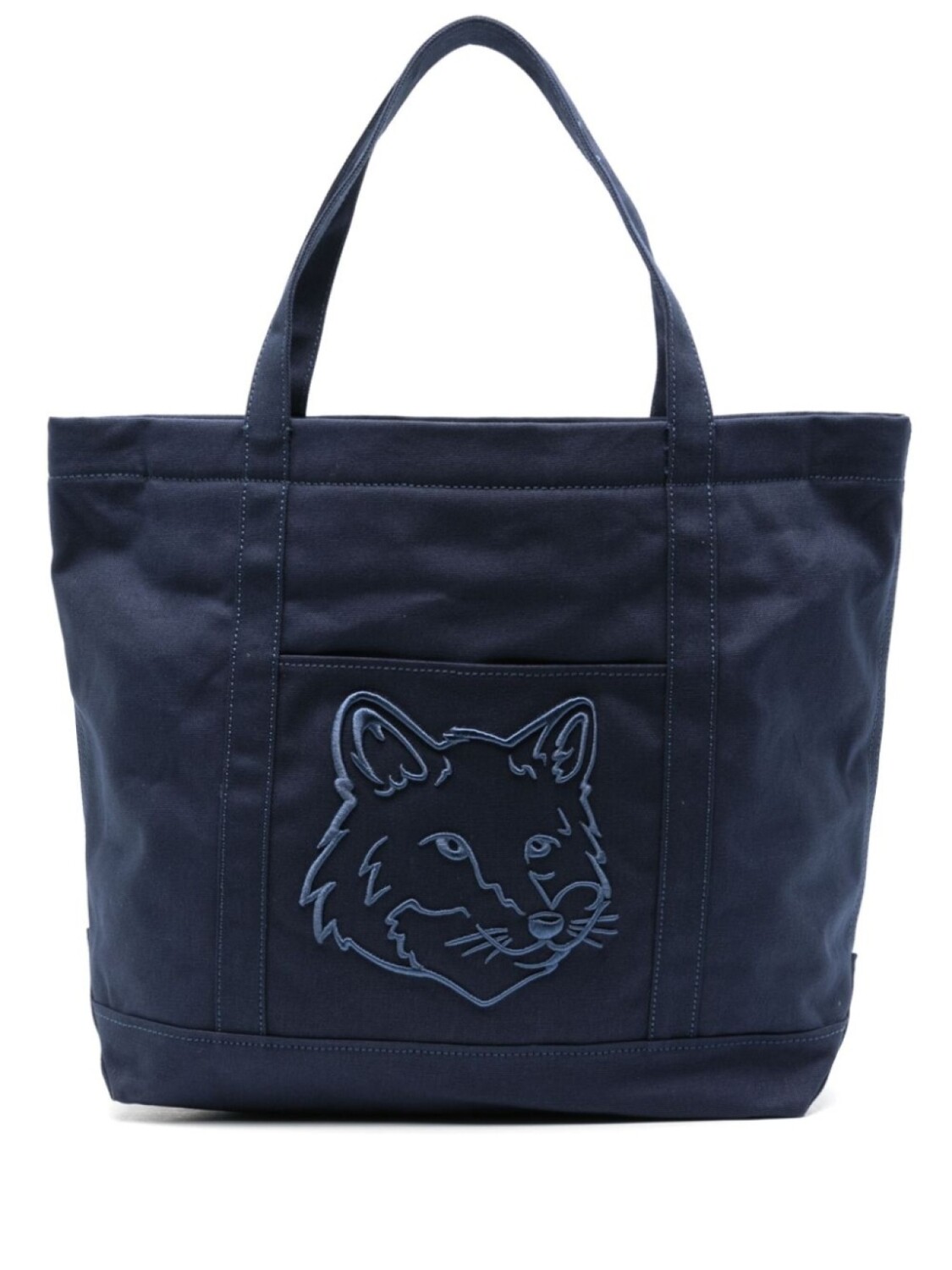 

Maison Kitsuné большая сумка-тоут Fox Head, синий