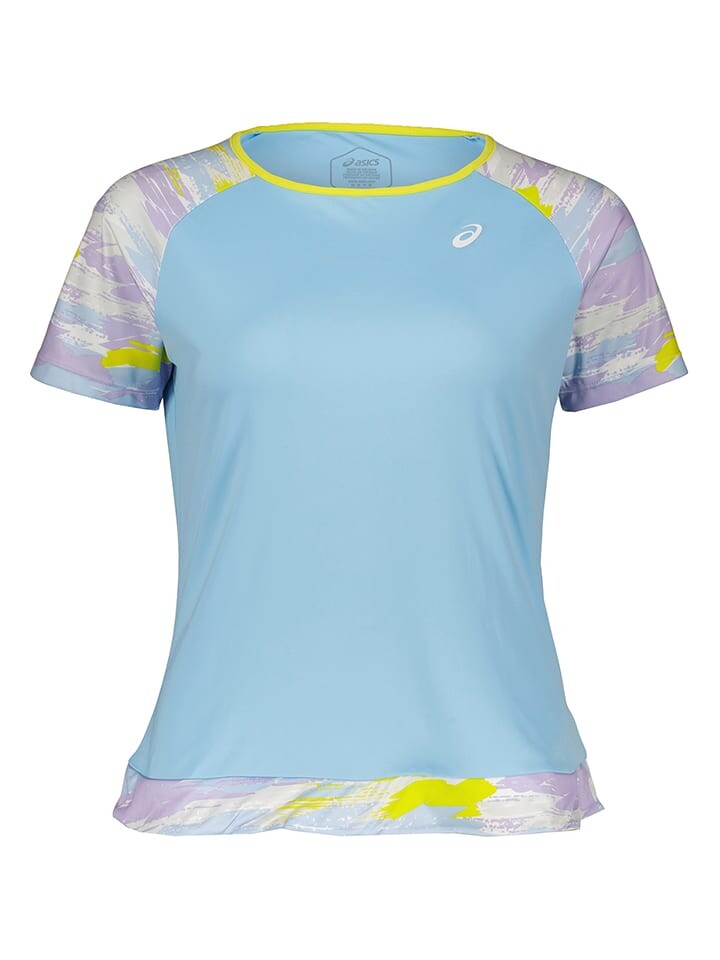 

Спортивная футболка asics Trainingsshirt Court Graphic, цвет hellblau/flieder