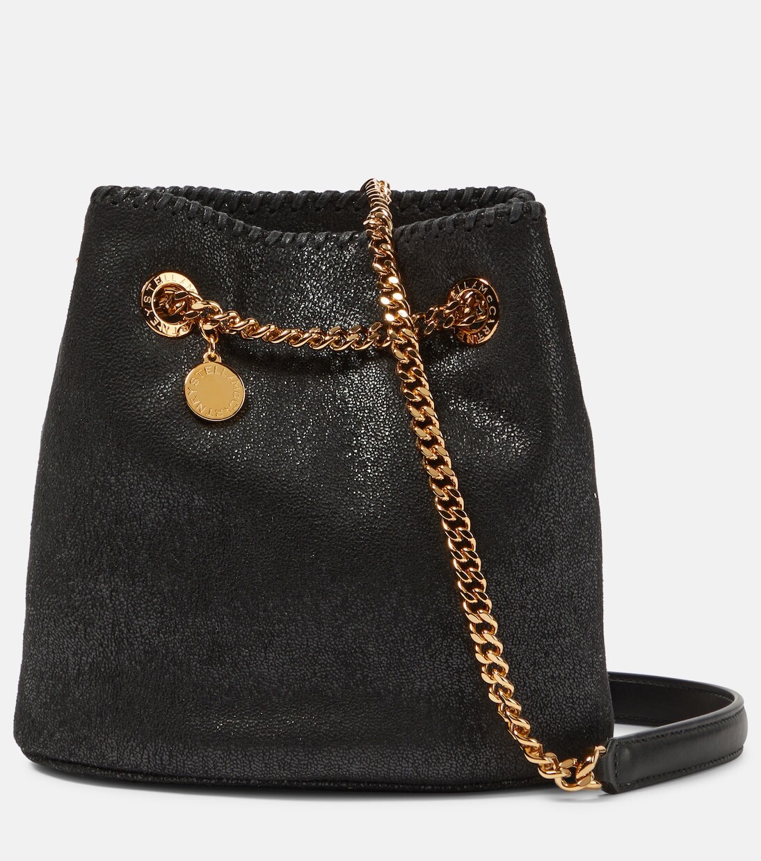 

Сумка-ведро falabella из искусственной кожи Stella Mccartney, черный