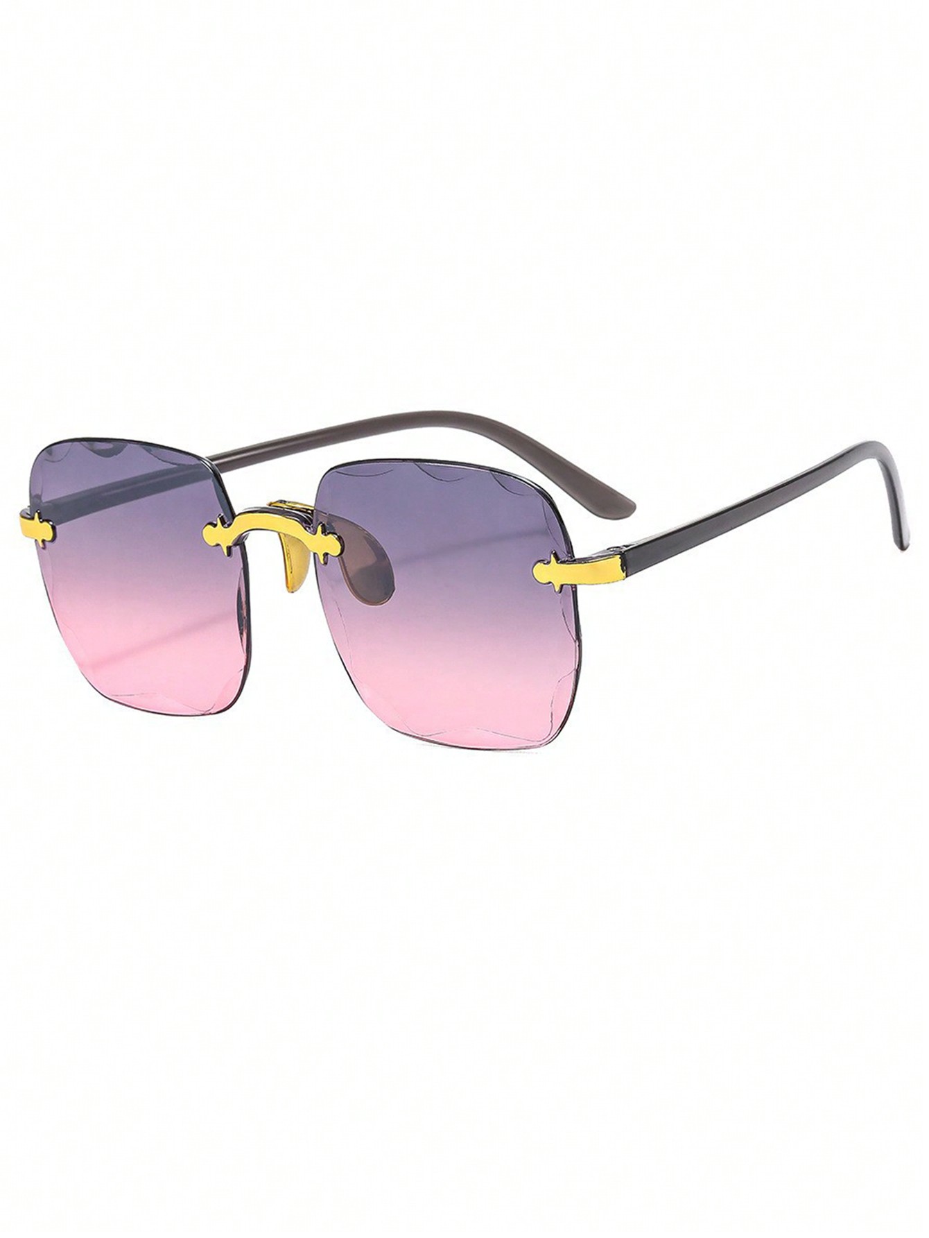 1 шт. Женские модные солнцезащитные очки без оправы с квадратными линзами цена и фото