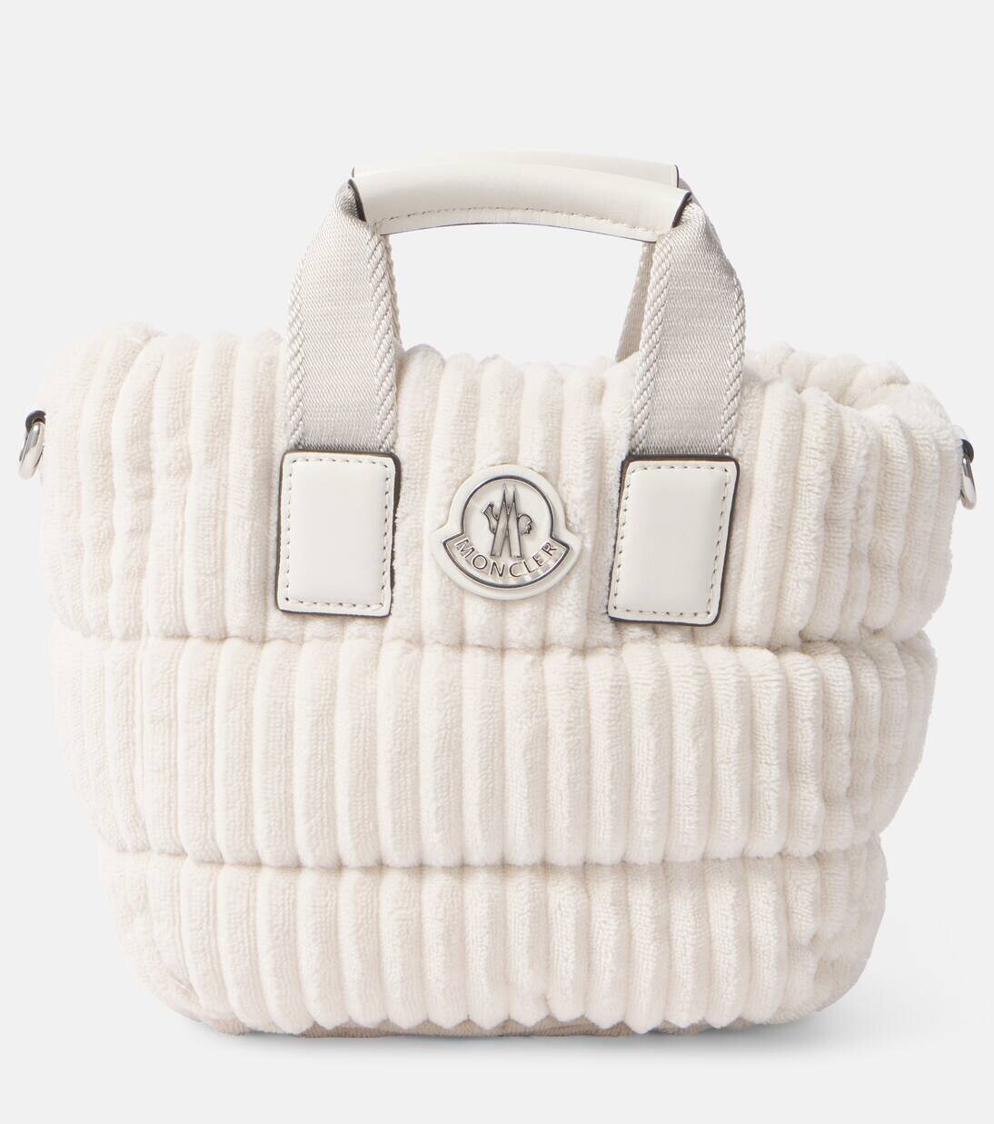 

Вельветовая сумка через плечо с логотипом Caradoc Moncler, бежевый