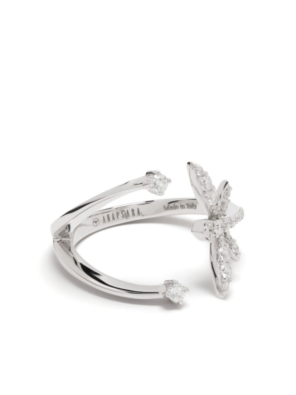 

Кольцо Micro Dragonfly из белого золота с бриллиантами Anapsara, серебряный