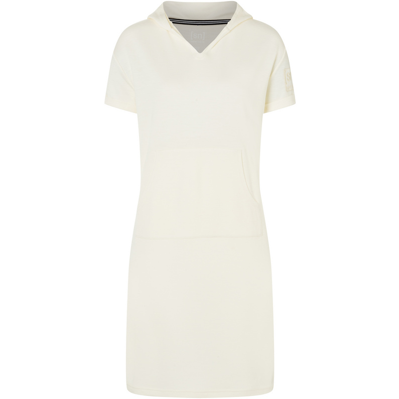 Женское органическое платье с капюшоном Super.Natural, белый женское платье с капюшоном super natural оливковый