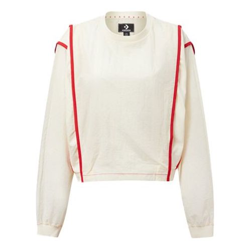 Толстовка Converse Series Contrast Color Stitching Round Neck Pullover White, белый