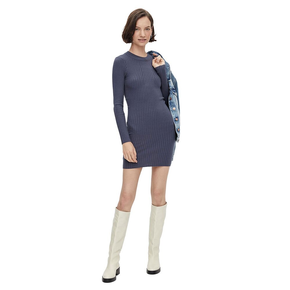 

Платье Pieces Crista Long Sleeve O Neck Knit, синий