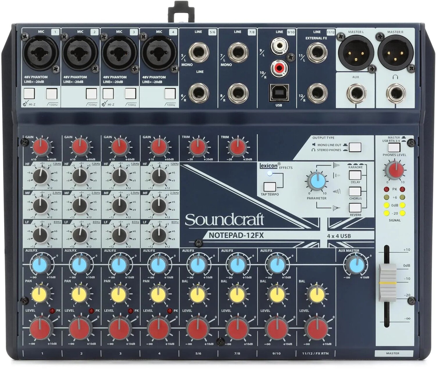 

Микшер Soundcraft Notepad-12FX с эффектами и USB