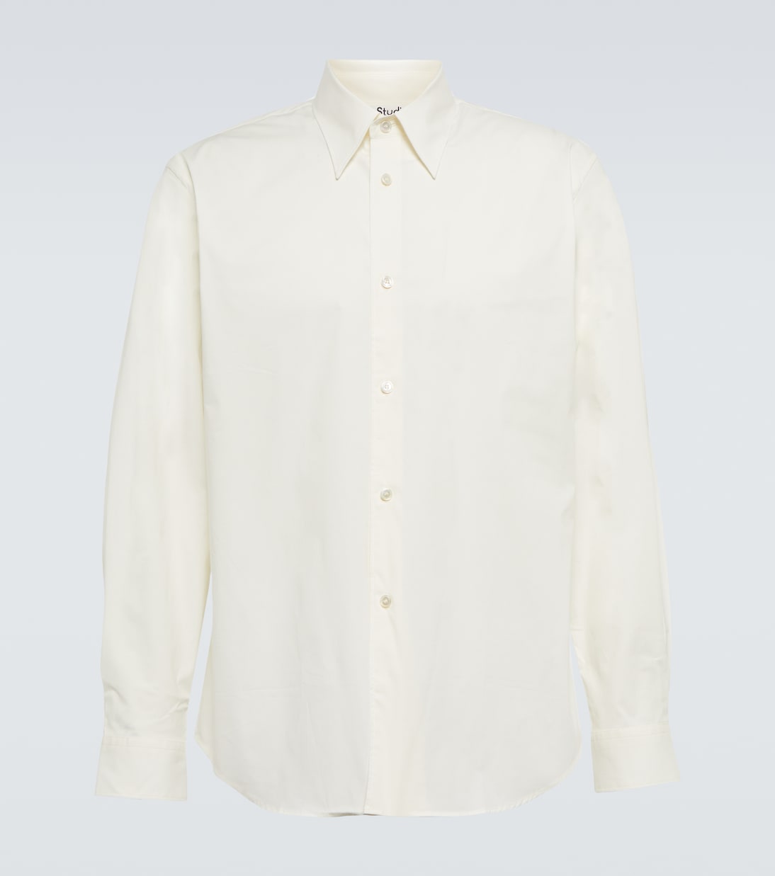 Рубашка из смесового хлопка Acne Studios, белый