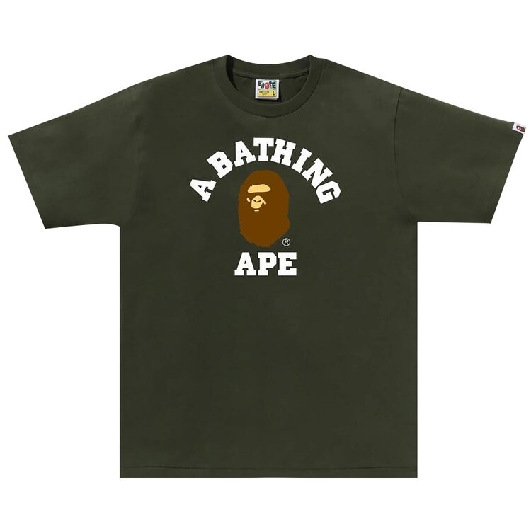 

Футболка BAPE College Tee, цвет Olive Drab