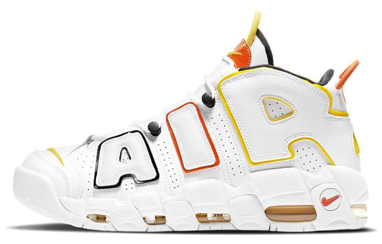 

Кроссовки Nike Air More Uptempo Rayguns Alien, белый / синий / желтый
