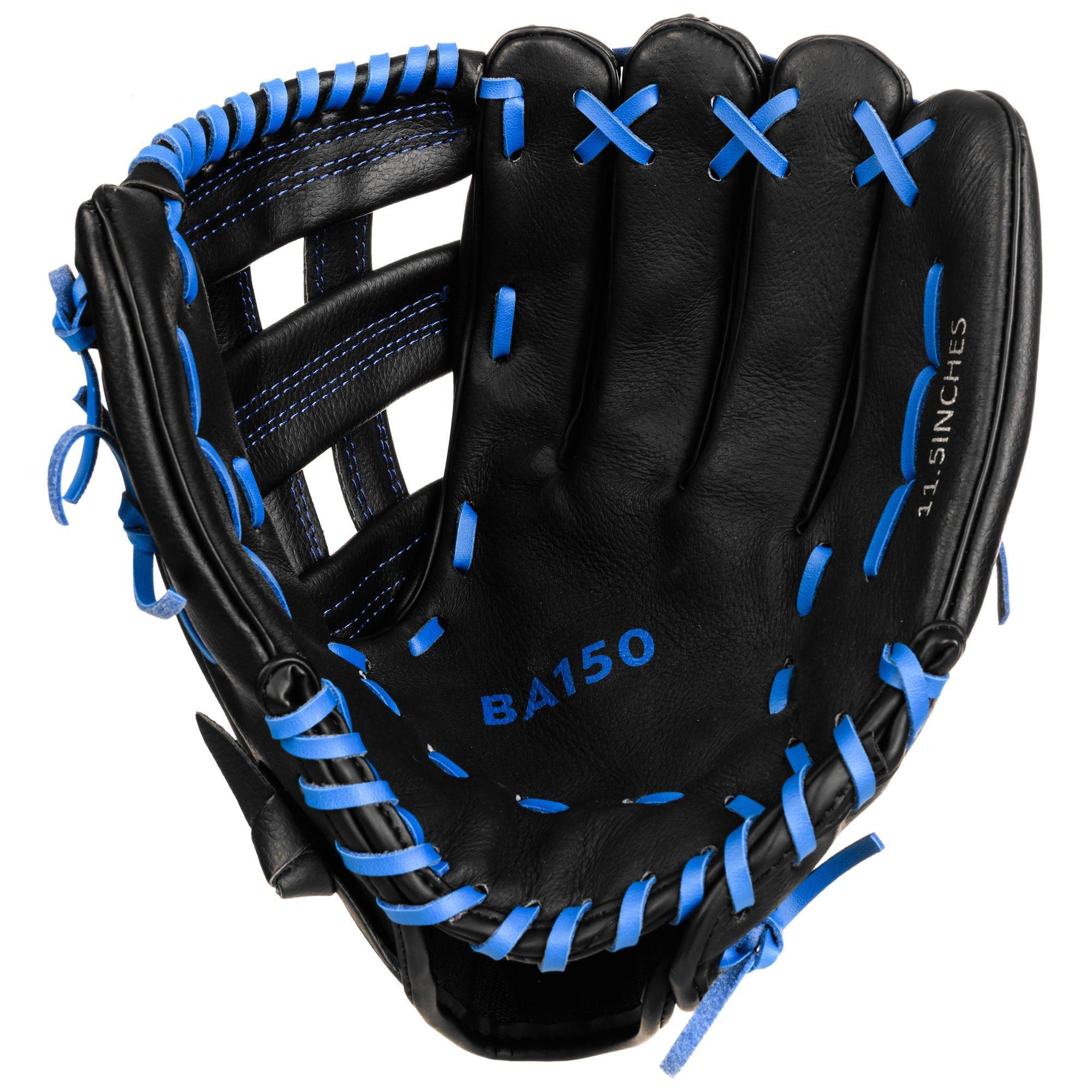 ловушка перчатка для игры в бейсбол для правой руки Бейсбольная перчатка Decathlon для правой руки, для взрослых Kipsta, черный