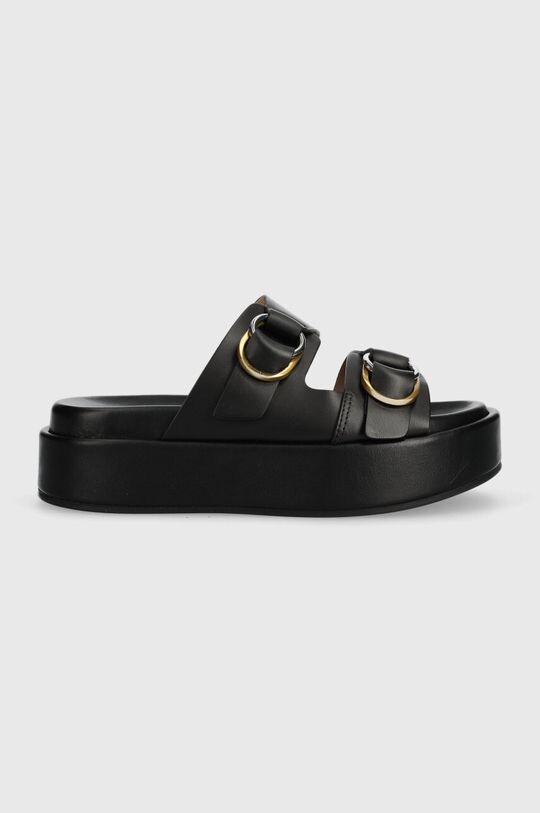 

Кожаные тапочки Flores Pinko, черный
