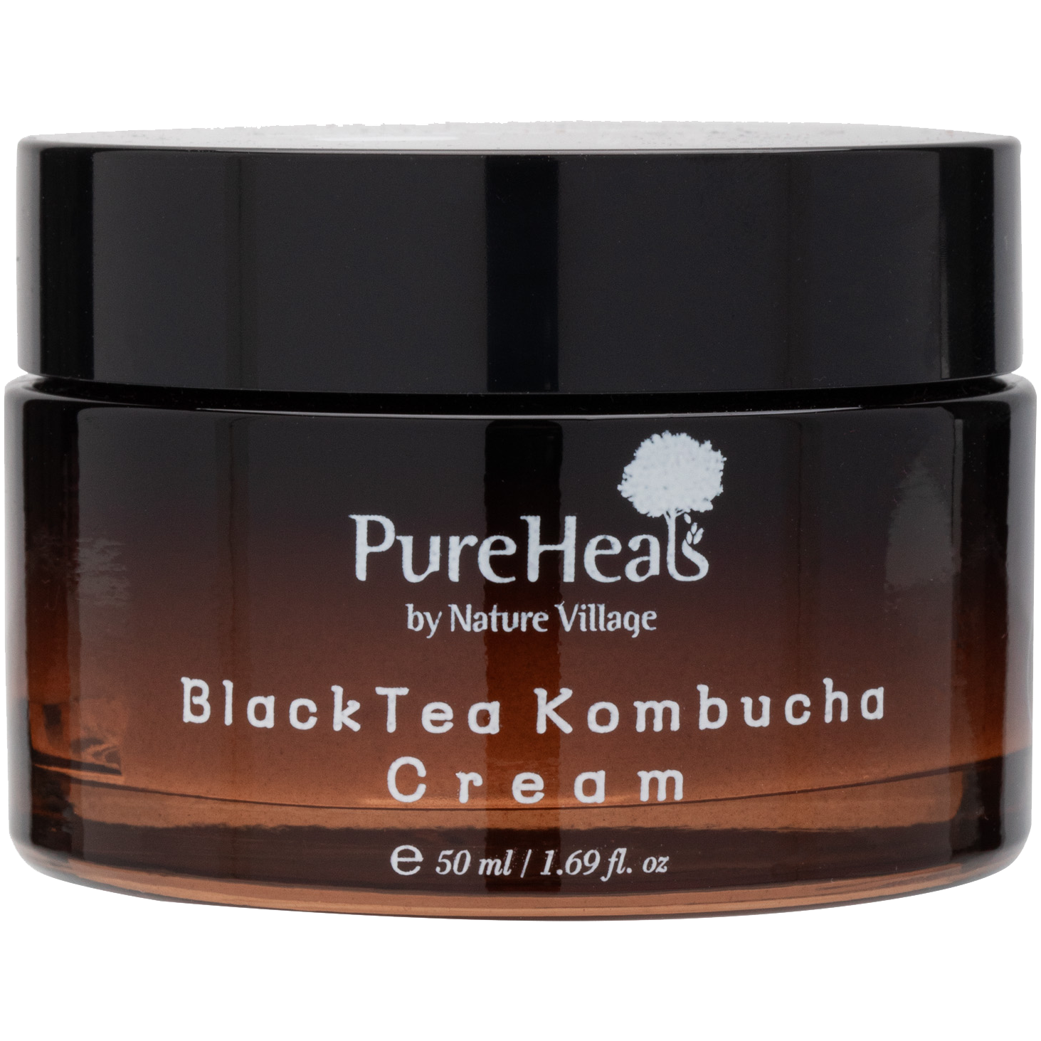 Крем для лица эластичный и увлажняющий с чайным грибом Pureheals Black Tea Kombucha, 50 мл