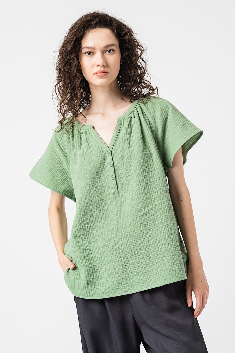 Блузка-Туника из хлопка Esprit, зеленый