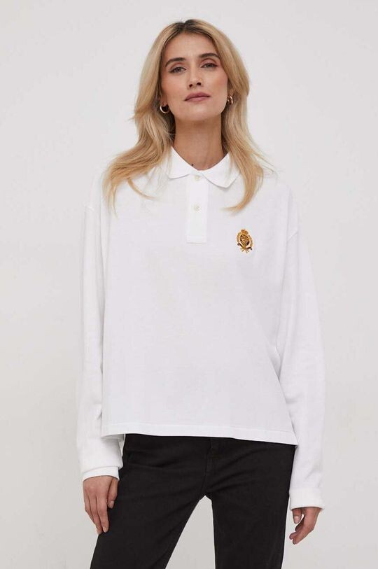 

Хлопковая рубашка с длинными рукавами Polo Ralph Lauren, белый