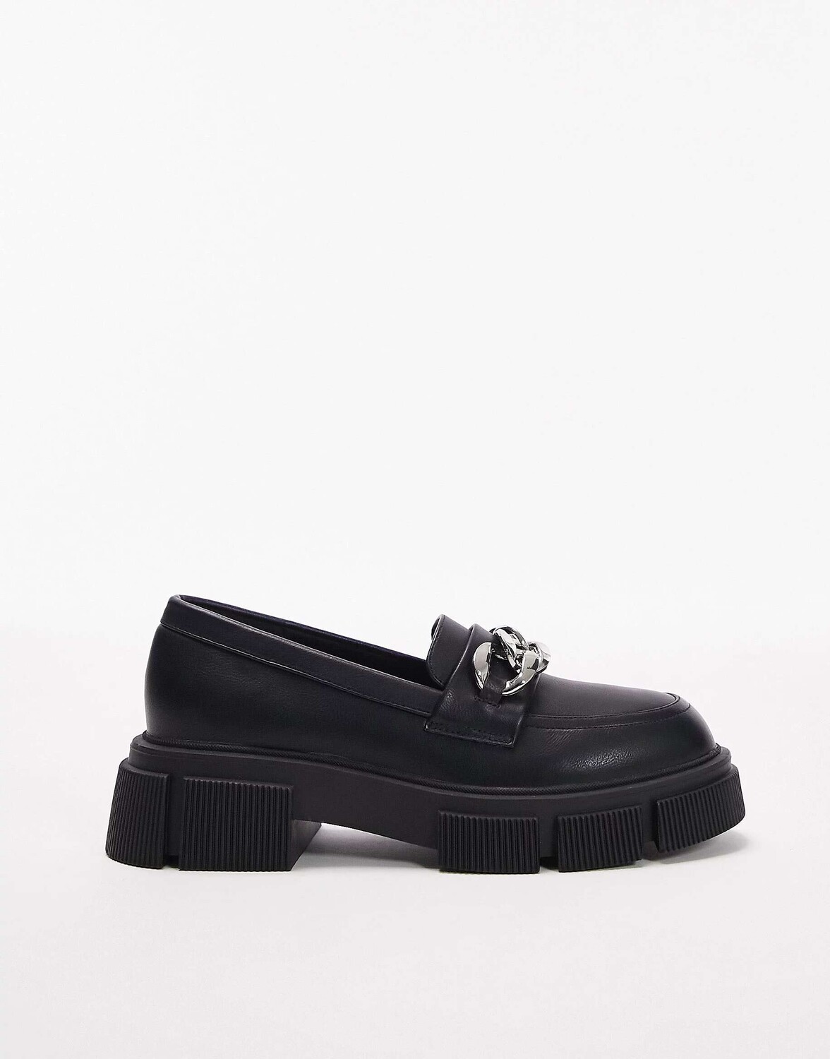 

Черные массивные лоферы Topshop Lilah с цепочкой, Черный