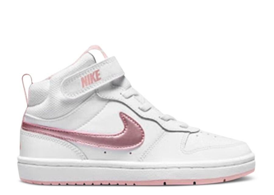 

Кроссовки Nike Court Borough Mid 2 PSV, цвет White Pink Glaze