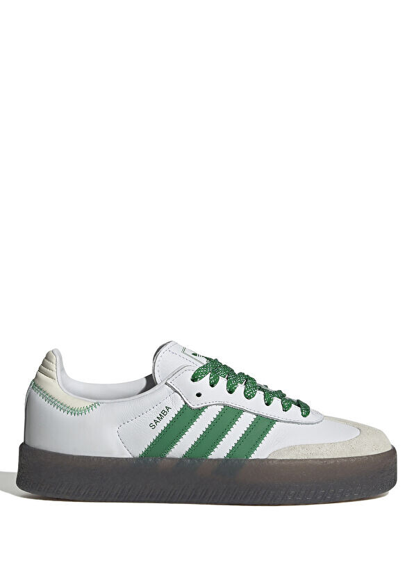 

Samba зеленые женские кожаные кроссовки Adidas, белый