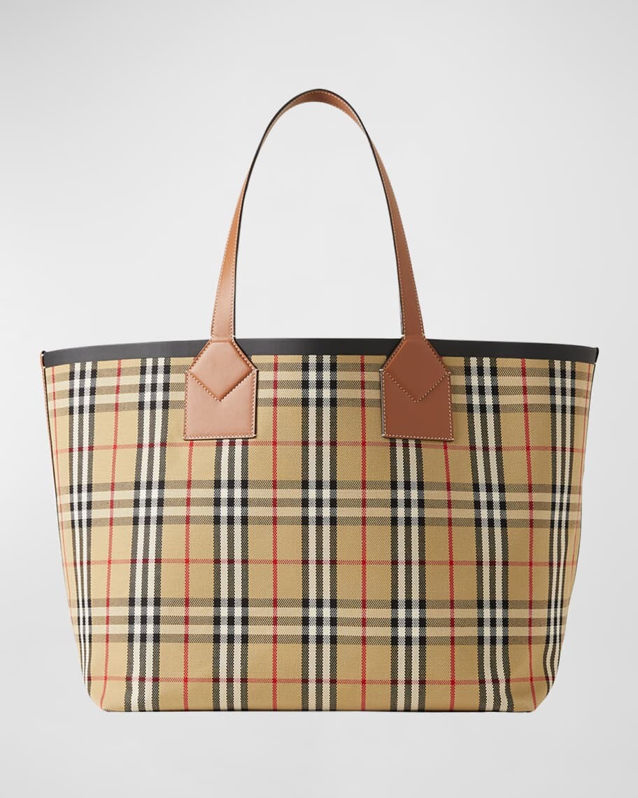 

Большая сумка-тоут из парусины в клетку Heritage Burberry