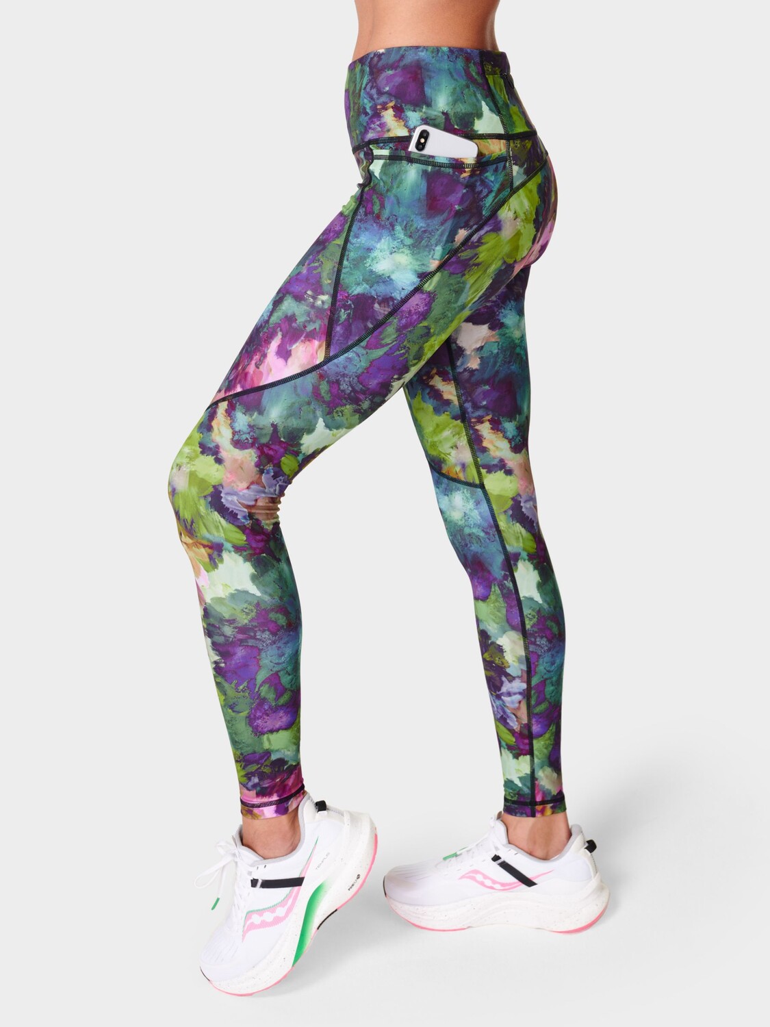 

Леггинсы Power Gym Sweaty Betty, зеленый роскошный цветочный