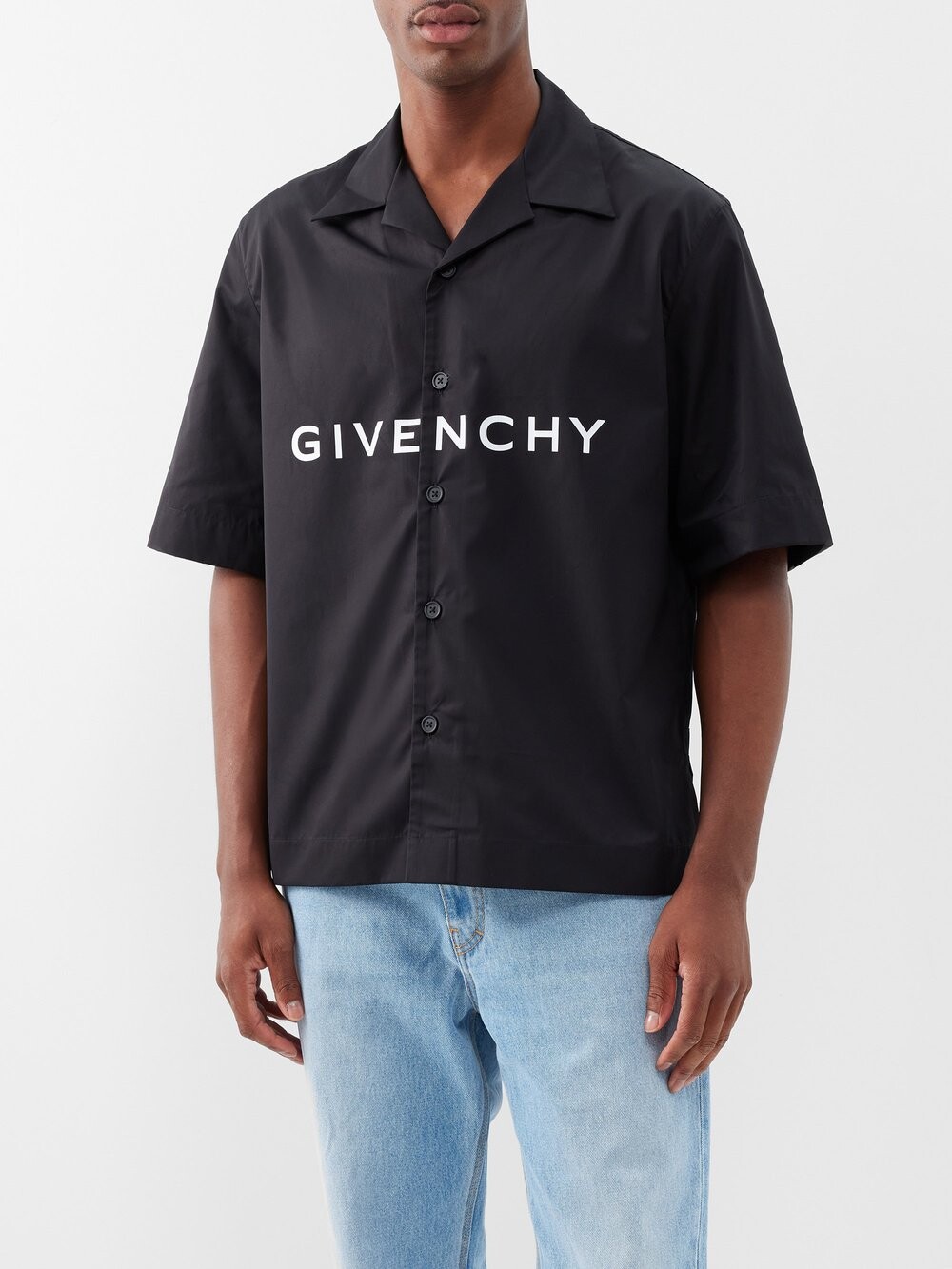 

Рубашка из хлопка с логотипом Givenchy, черный