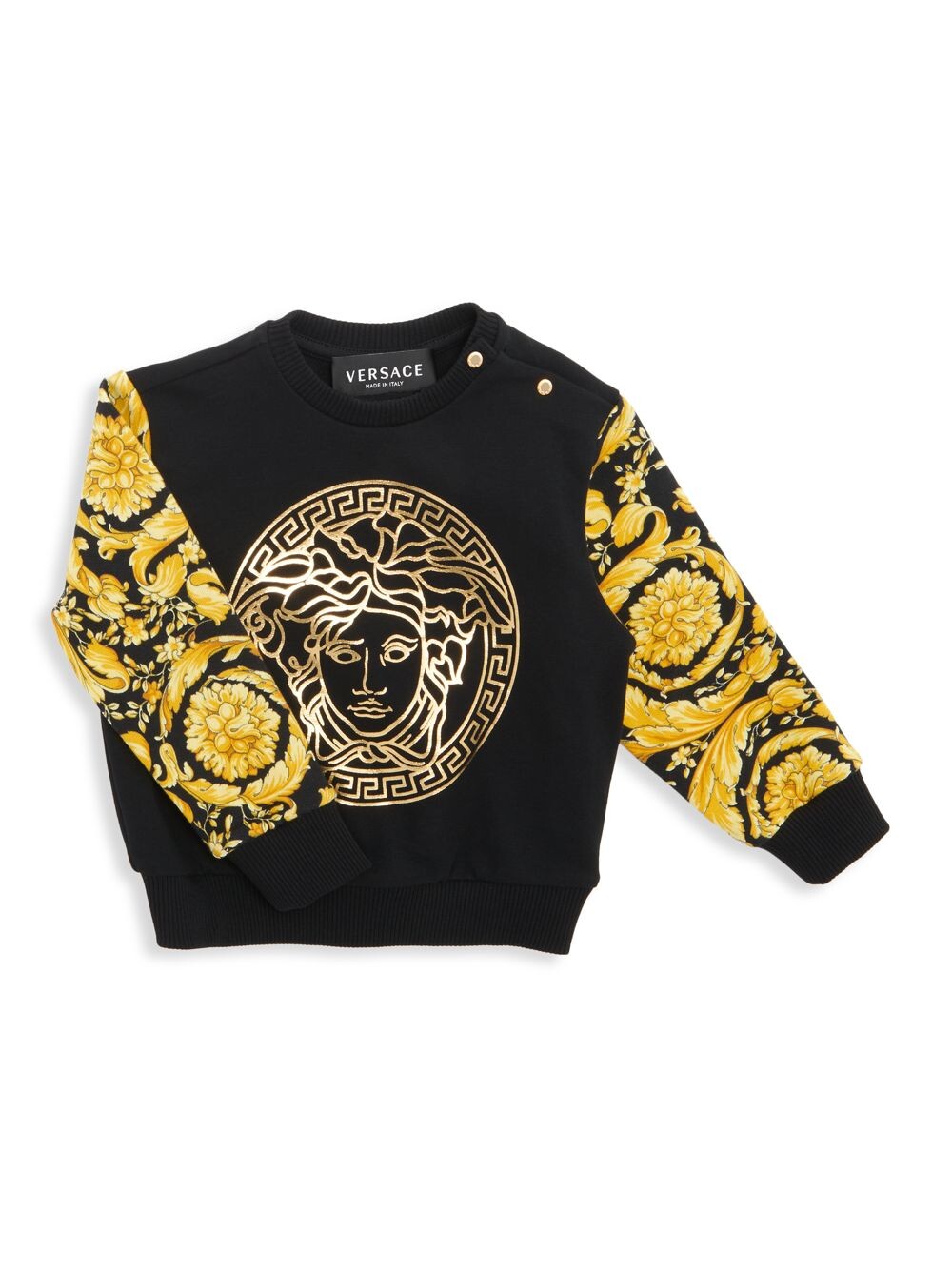 

Толстовка Barocco Medusa с круглым вырезом для мальчика для мальчика Versace, черный
