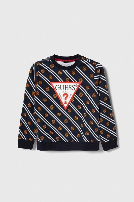 

Детская хлопковая толстовка Guess, темно-синий