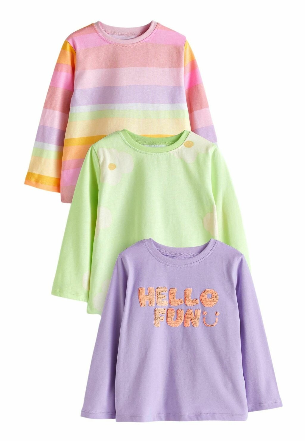 

Топ с длинными рукавами 3 PACK 3MTHS-7YRS Next, цвет rainbow