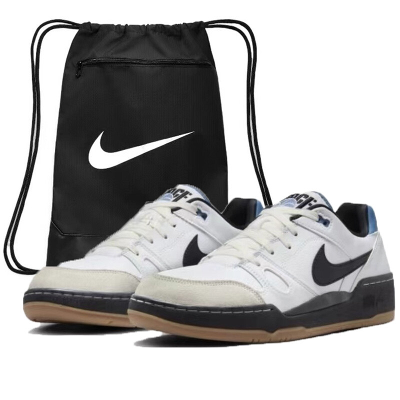 

Кроссовки Nike Full Force Skateboarding Shoes Men Low-top White/Black, цвет White Orchid + Storage Backpack