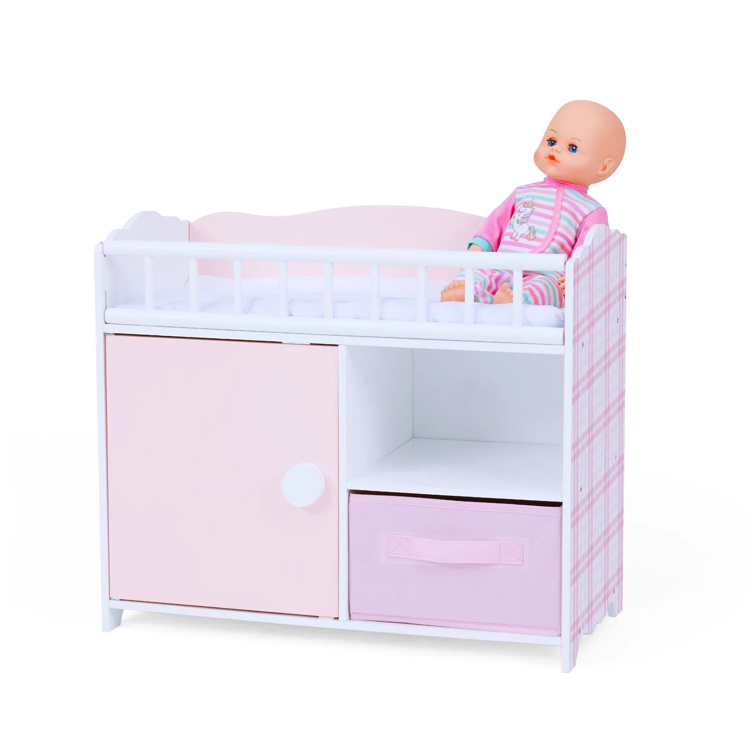 Маленький мир Оливии, принцесса Аврора, розовая клетчатая кукольная кровать с аксессуарами Olivia's Little World цена и фото
