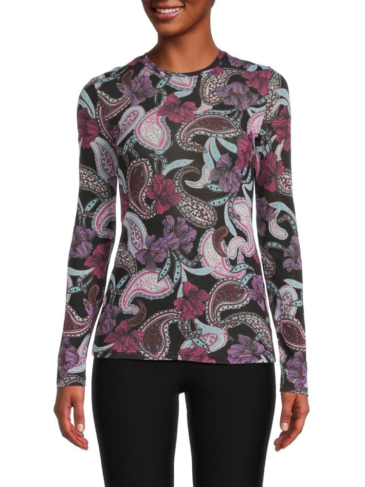 

Футболка с цветком пейсли Bcbgmaxazria, цвет Black Multi