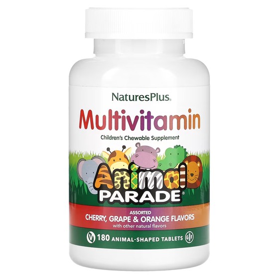 Мультивитамины NaturesPlus для детей вишня-виноград-апельсин, 180 таблеток мультивитамины для пренатального применения naturesplus 180 таблеток