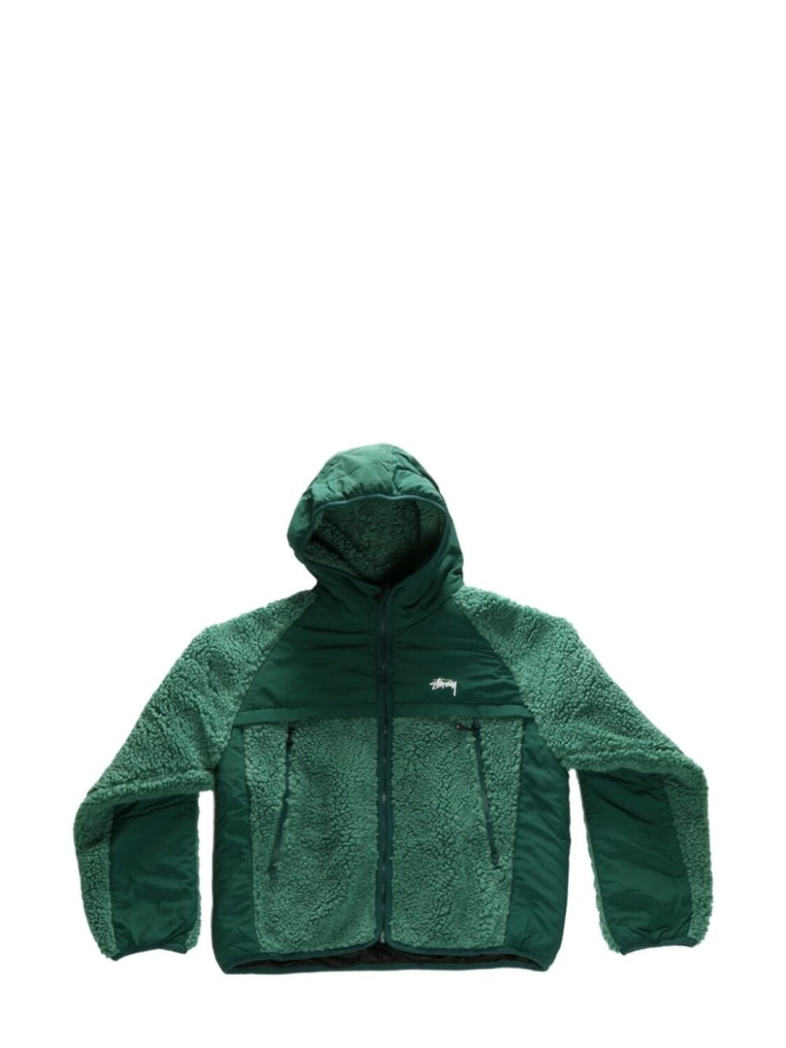 

Куртка с капюшоном и вставками Stüssy, зеленый
