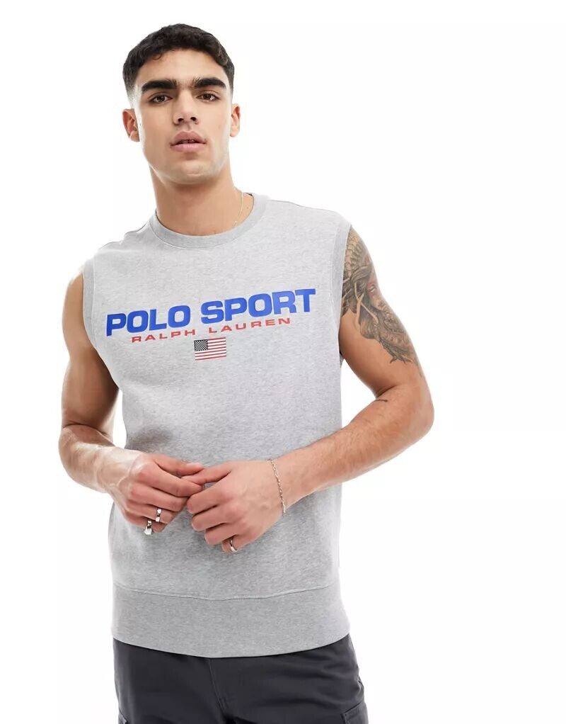 

Серая вязаная майка Polo Ralph Lauren Sport Capsule, Серый