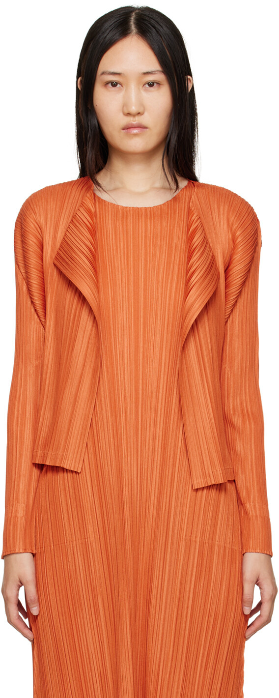 

Кардиган Pleats Please Issey Miyake Orange Mellow со складками
