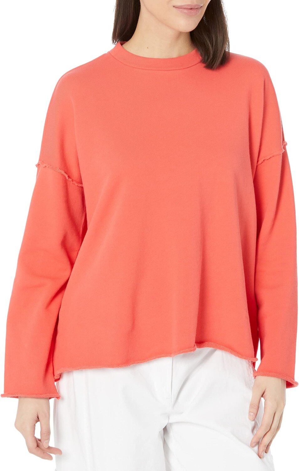 

Толстовка High Crew Neck Box Top Eileen Fisher, цвет Watermelon