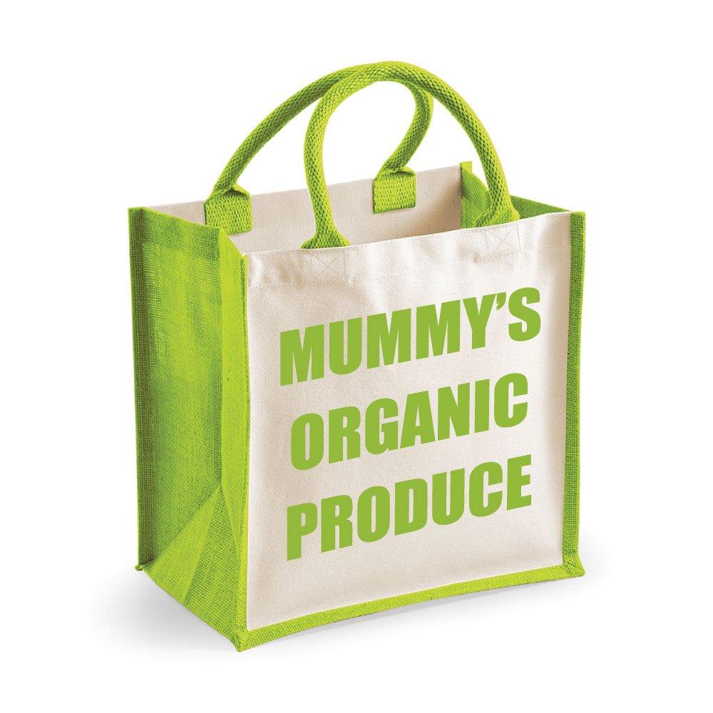 Средняя зеленая джутовая сумка Mummy's Organic Produce 60 SECOND MAKEOVER, зеленый