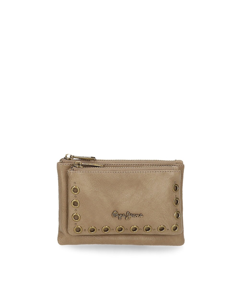 

Кошелек-кемпер с двумя серо-коричневыми отделениями Pepe Jeans