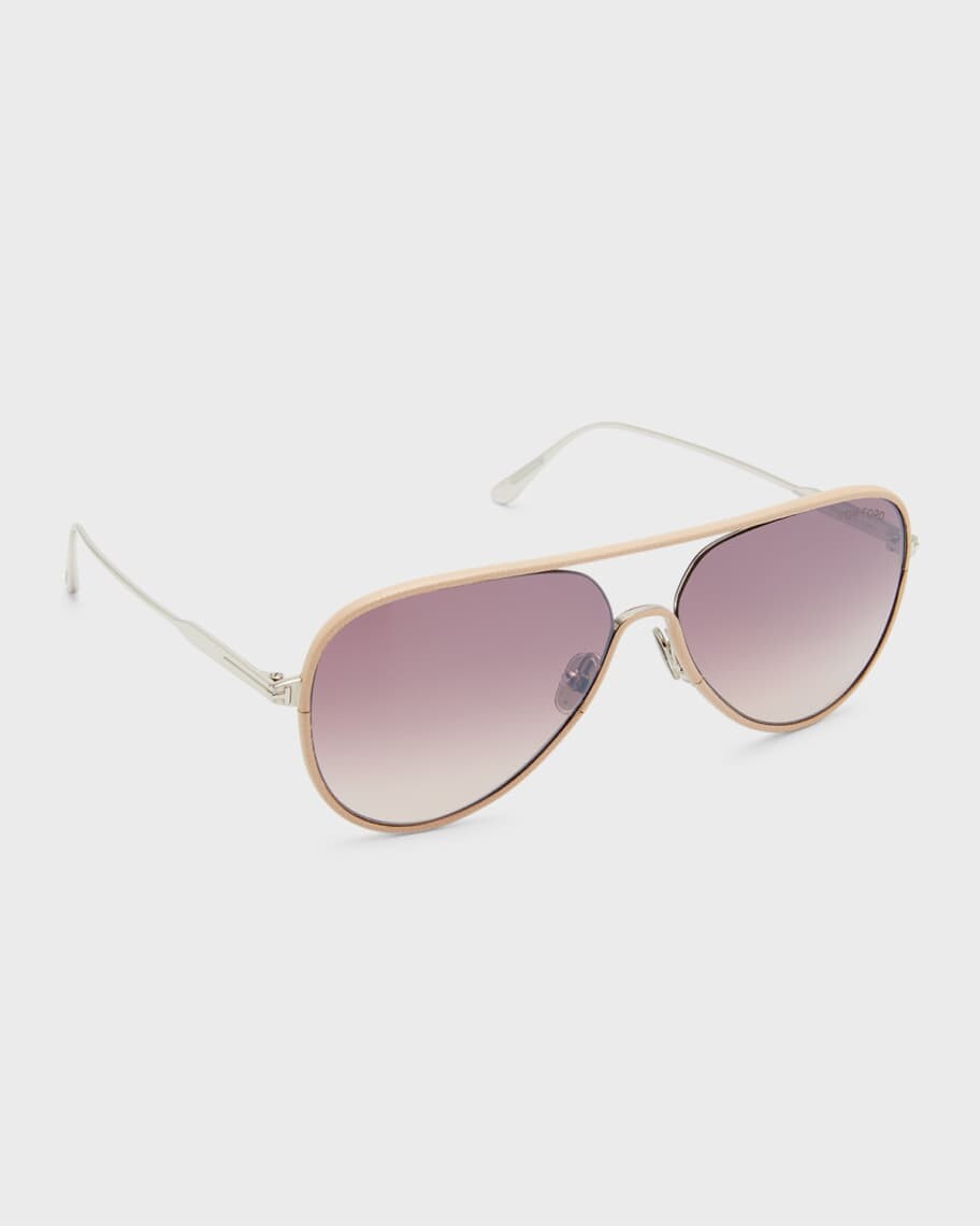 

Металлические солнцезащитные очки-авиаторы Jessie TOM FORD