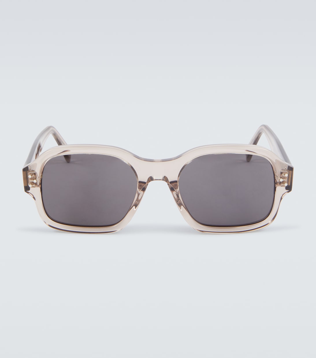Солнцезащитные очки в квадратной оправе с 3 точками Celine Eyewear, бежевый фотографии