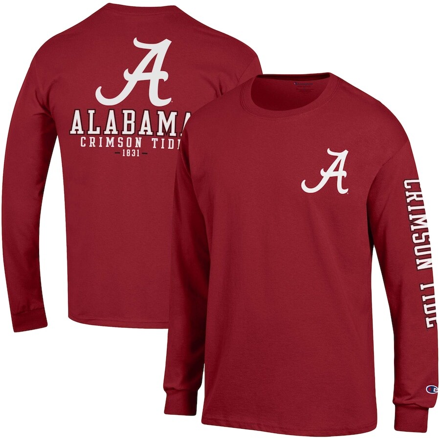 

Футболка с длинным рукавом Champion Alabama Crimson Tide, малиновый