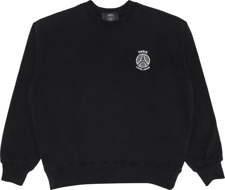 

Толстовка Paris Saint-Germain x EDIFICE Japan PLJ Crewneck 'Black', черный