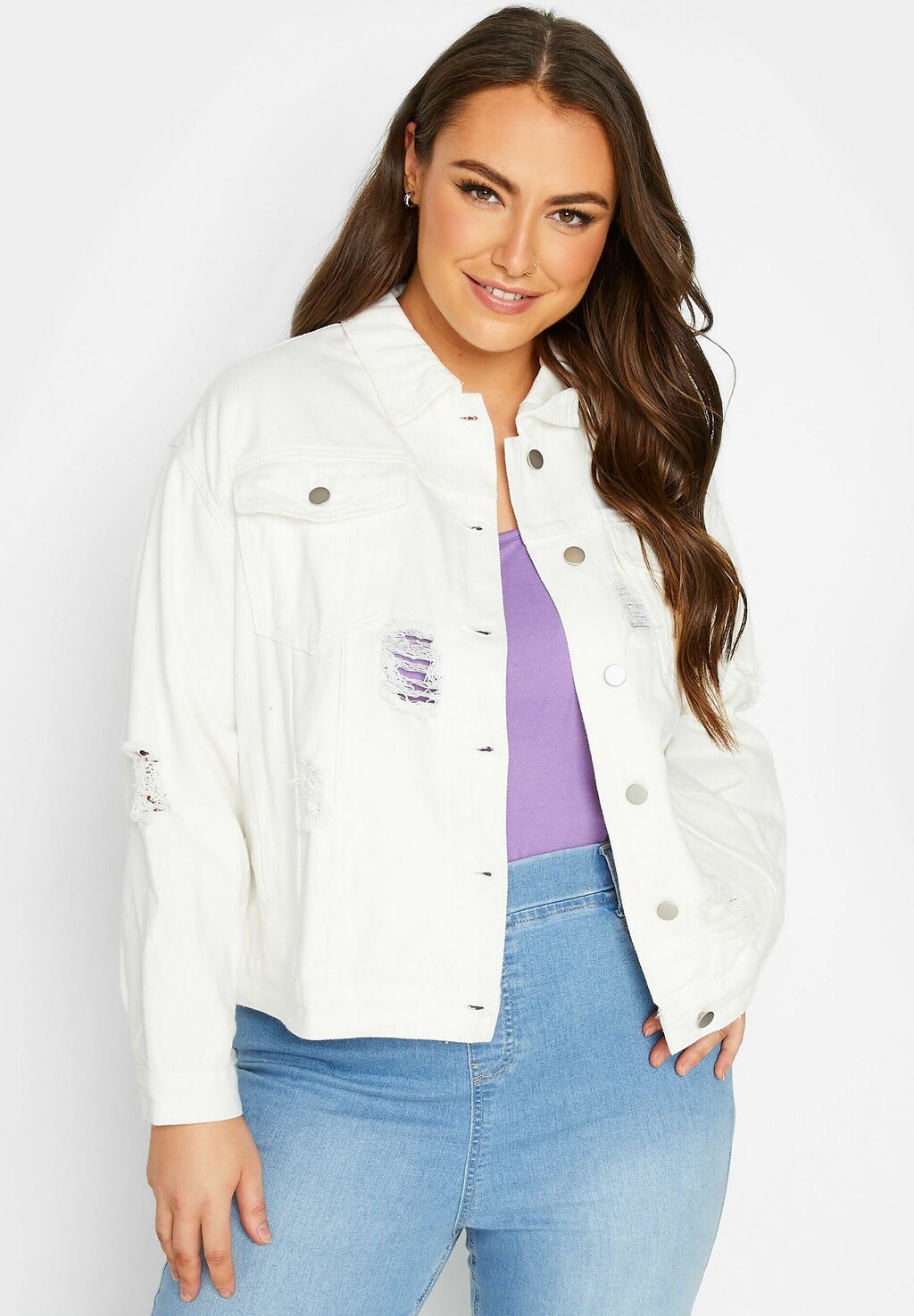 

Джинсовая куртка Yours Clothing, белый