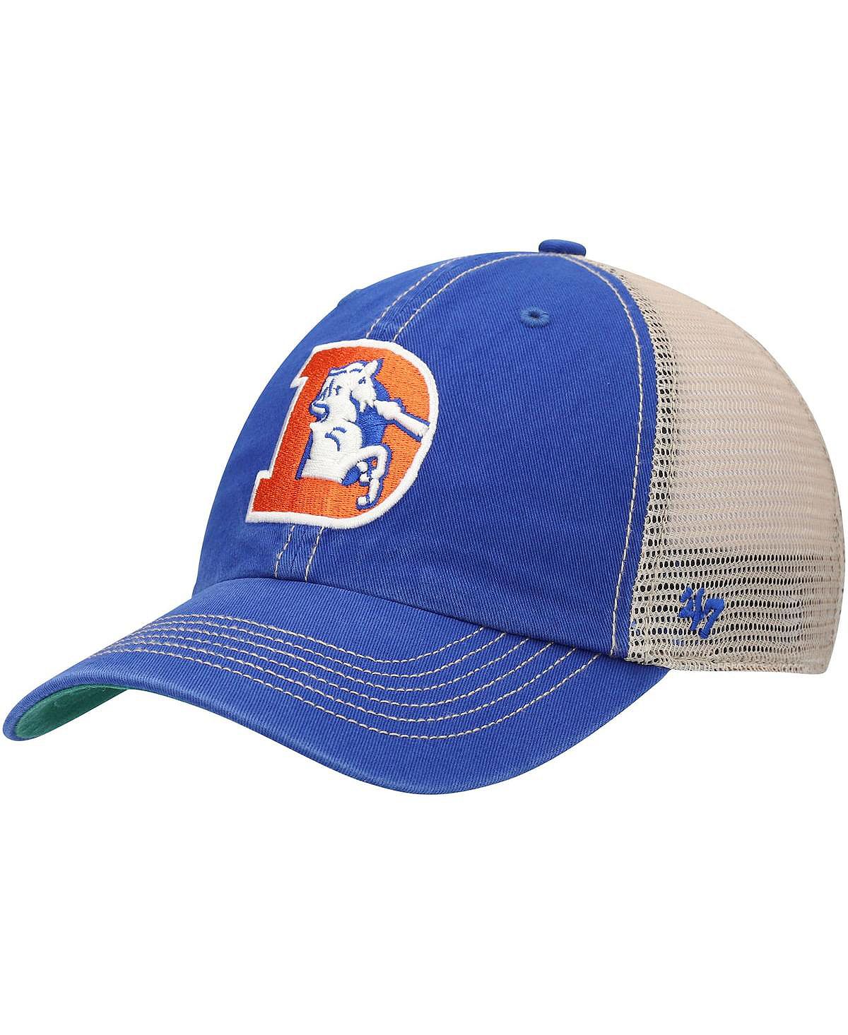 

Мужская кепка Snapback Royal, натуральный цвет Denver Broncos Legacy Trawler Trucker Clean Up Snapback '47 Brand